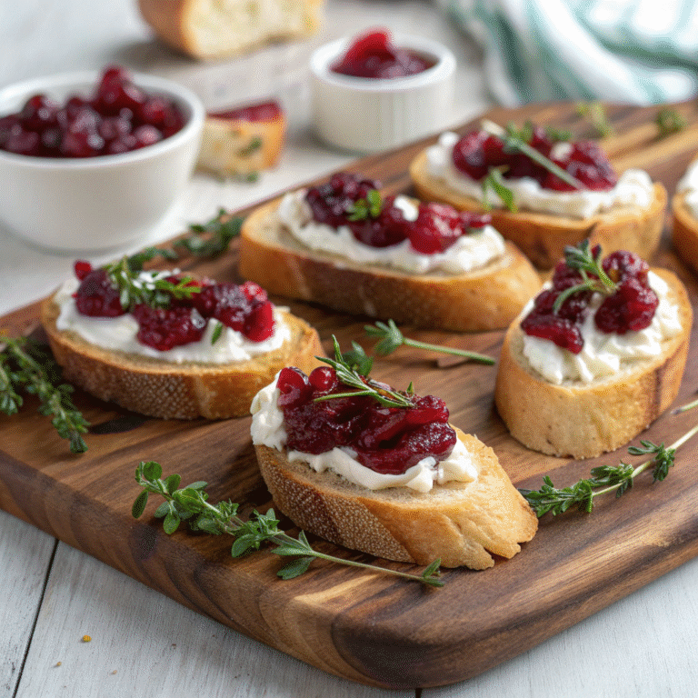 ๐ Fancy-But-Easy Appetizer: Cranberry Goat Cheese Crostini