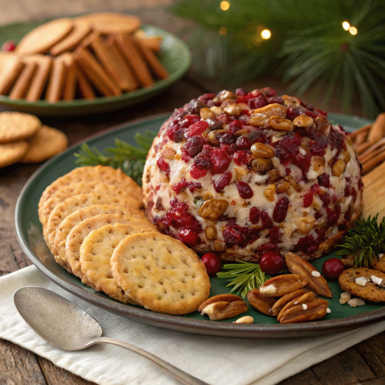 🧀 Festive Snack Hero: Cranberry Pecan Cheese Ball
