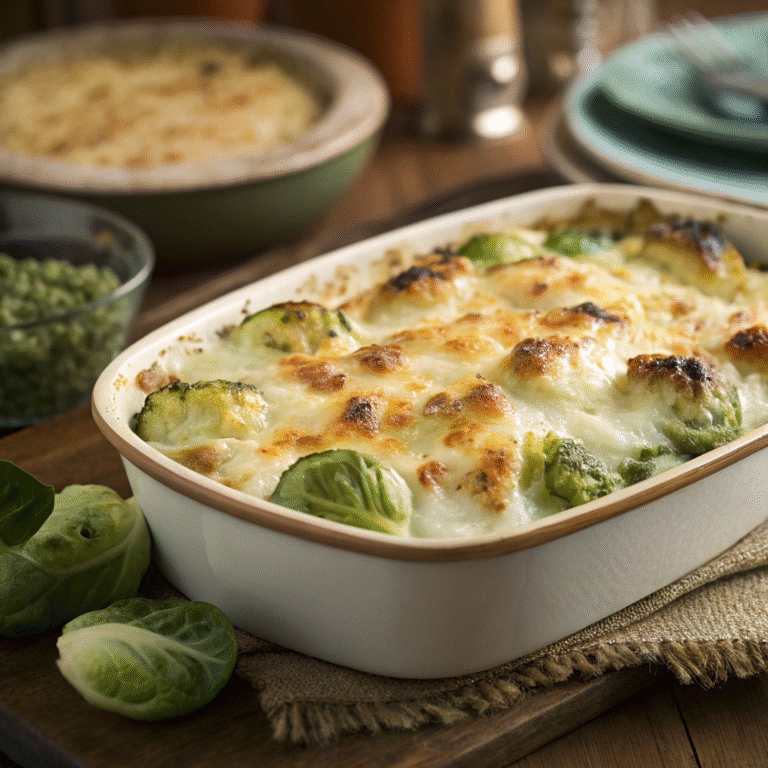 š„ Cozy Comfort Upgrade: Creamed Brussels Sprouts Gratin