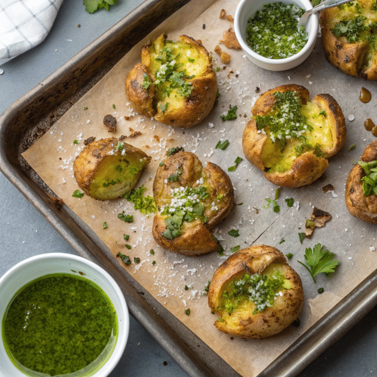 🥔 Crispy Smashed Potatoes with Herb Oil: Your New Addictive Side Dish