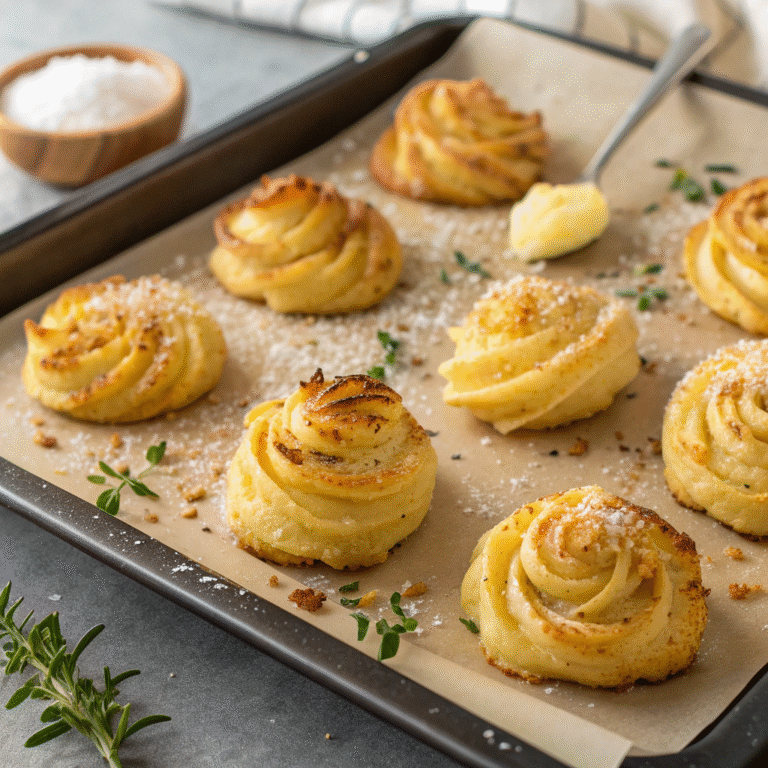 🥔✨ Garlic-Parmesan Duchess Potatoes: Fancy Looks, Zero Stress