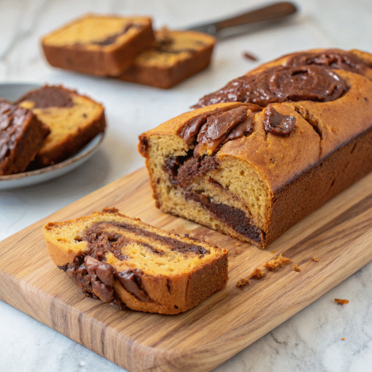 🎃 Nutella Swirl Pumpkin Bread — The Fall Mashup You Didn’t Know You Needed