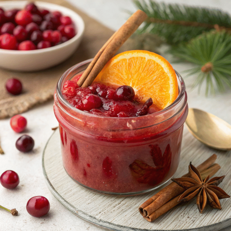 🍊 Cozy Citrus Magic: Orange-Cinnamon Cranberry Sauce