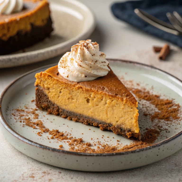 🎃 Fall-Star Dessert: Pumpkin Cheesecake with Gingersnap Crust