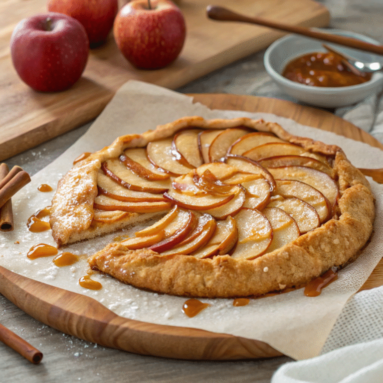 ๐ Salted Caramel Apple Galette โ Rustic, Gooey, and Surprisingly Simple