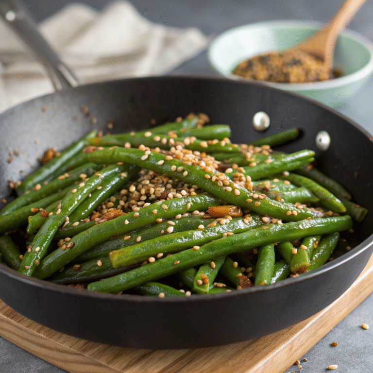 🥢 Snappy Side Dish Alert: Sesame-Garlic Green Beans That Slap