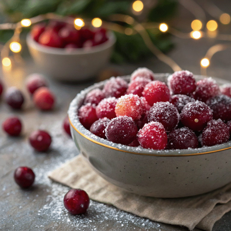 ✨ Sparkling Cranberry Garnish: Tiny Jewels That Make Any Drink Pop