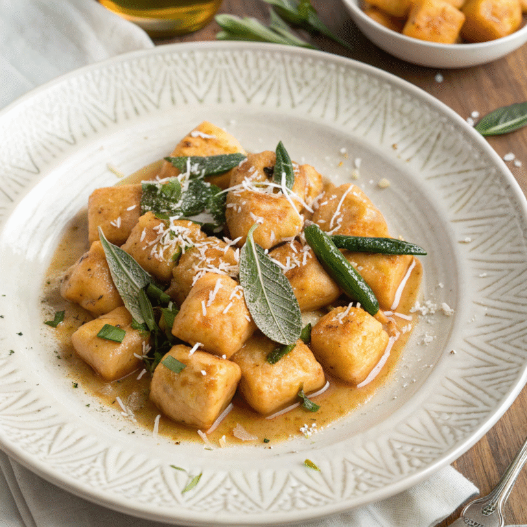 🍠 Cozy Comfort on a Plate: Sweet Potato Gnocchi with Sage Butter