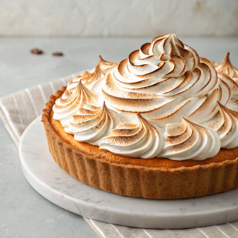 🥧 Cozy Pie Alert: Sweet Potato Pie with Toasted Marshmallow Meringue