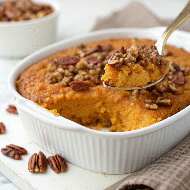 🍠 Cozy Comfort Upgrade: Sweet Potato Soufflé with Pecan Streusel