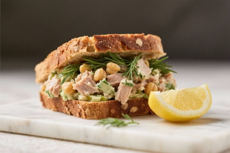 Stop Sleeping on Lunch: Chickpea “Tuna” Salad Sandwich on Rye with Dill and Lemon That Outsmarts the Deli