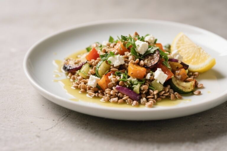 Level-Up Lunch: Buckwheat Salad with Roasted Vegetables, Feta, Lemon‑Herb Vinaigrette That Slaps