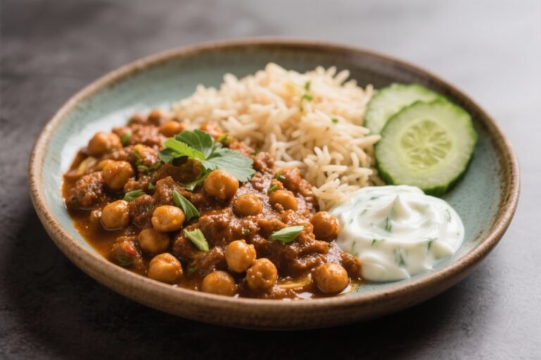 Chana Masala with Brown Basmati and Cucumber Raita: The Weeknight Power Bowl You’ll Crave on Repeat