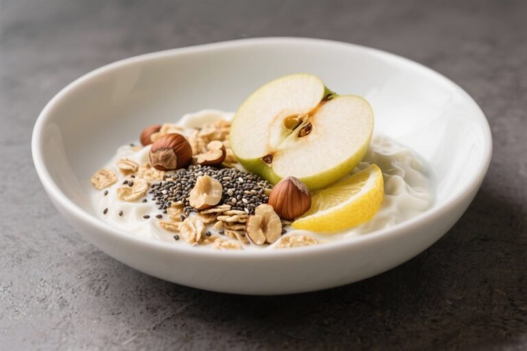 Birchermuesli with Apple, Hazelnuts, Chia, Lemon: The 5-Minute Breakfast That Eats Like a Luxury Retreat