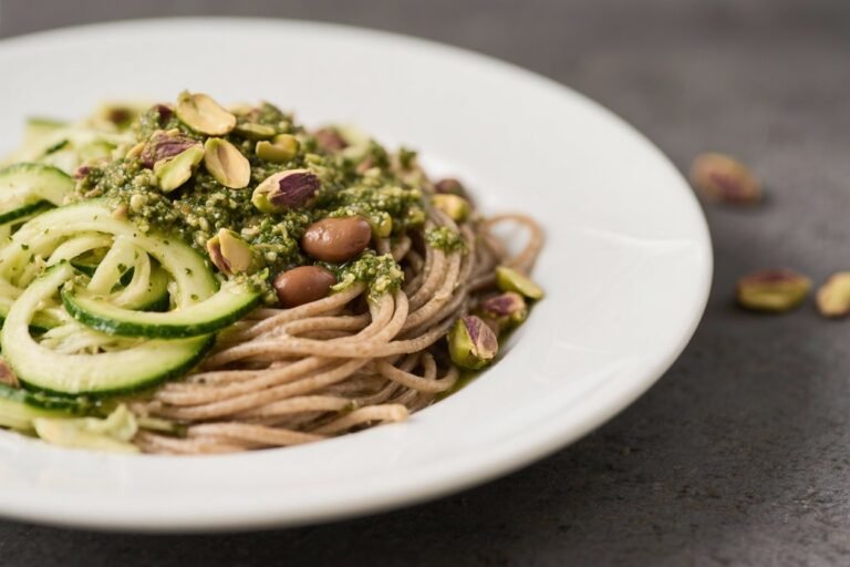 Zoodles + Whole‑Wheat Spaghetti (Half‑and‑Half) with Bean‑Pistachio Pesto: The Weeknight Upgrade You’ll Brag About