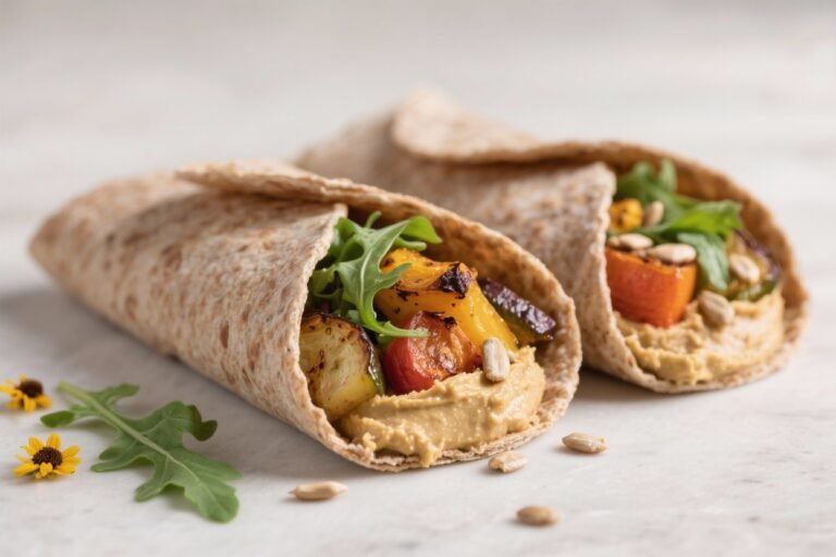 Whole‑grain Wraps with hummus, roasted veggies, arugula, sunflower seeds: The 10‑Minute Power Lunch That Actually Slaps