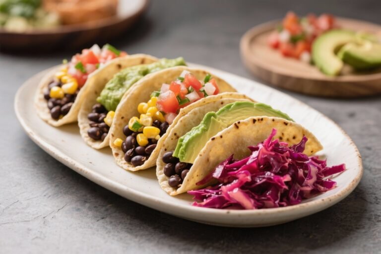 Black Bean Tacos with corn, avocado, pico de gallo, red cabbage slaw: The 20-Minute Flavor Bomb You’ll Crave All Week