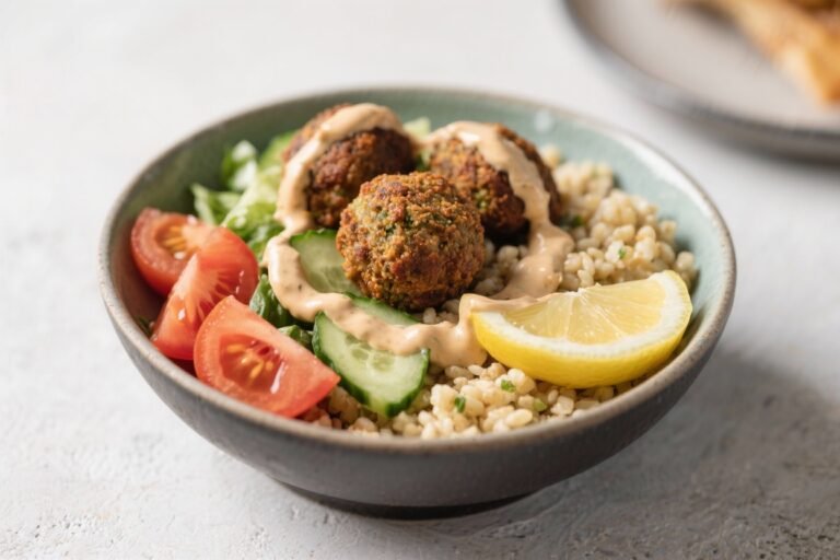 Falafel Bowl with bulgur, tomato, cucumber, lemon‑tahini sauce: The Crunchy, Creamy Power Lunch You’ll Actually Crave