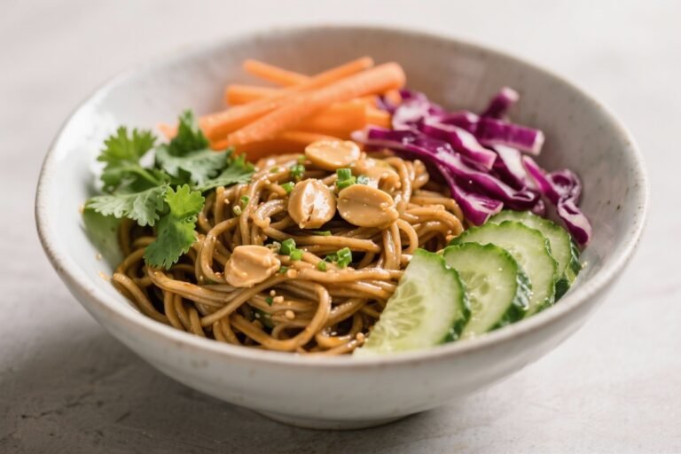 Peanut Soba Noodle Bowl with Cucumber, Carrot, Red Cabbage, Cilantro: The 15-Minute Flavor Bomb You’ll Crave All Week