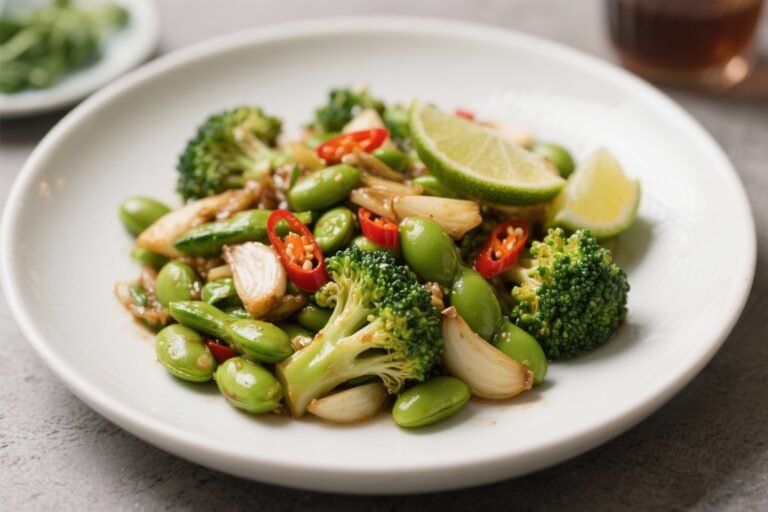 BroccoliāEdamame StirāFry with Garlic, Chili, Lime: The 10āMinute Green Thunderbolt Youāll Crave Every Week