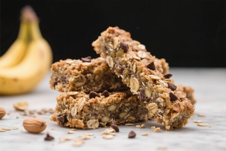 Stop Overpaying for Energy Bars: Make These Baked Oat–Banana Bars with Ground Flax, Peanuts, Cacao Nibs and Win Breakfast